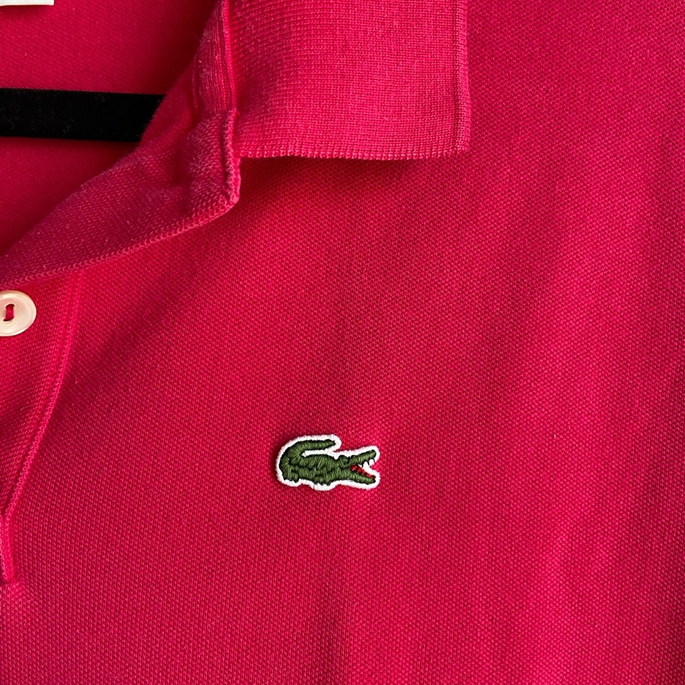 Lacoste Women's Hot Pink Short Sleeve Polo size 46 - Picture 4 of 7